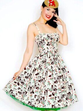 Bernie Dexter "Oh Deer" print Paris dress